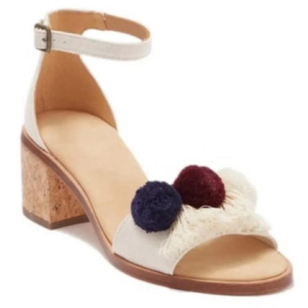 Soludos Capri Pompom Heel Sandal 9.5